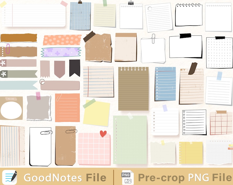 Digital Sticky Notes Goodnotes Sticky Notes Digital Etsy