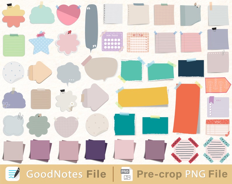 Digital Sticky Notes Goodnotes Sticky Notes Digital Etsy