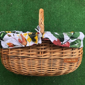Wicker Willow Basket for Shopping, 100% handmade, big basket, multicolor, image 6