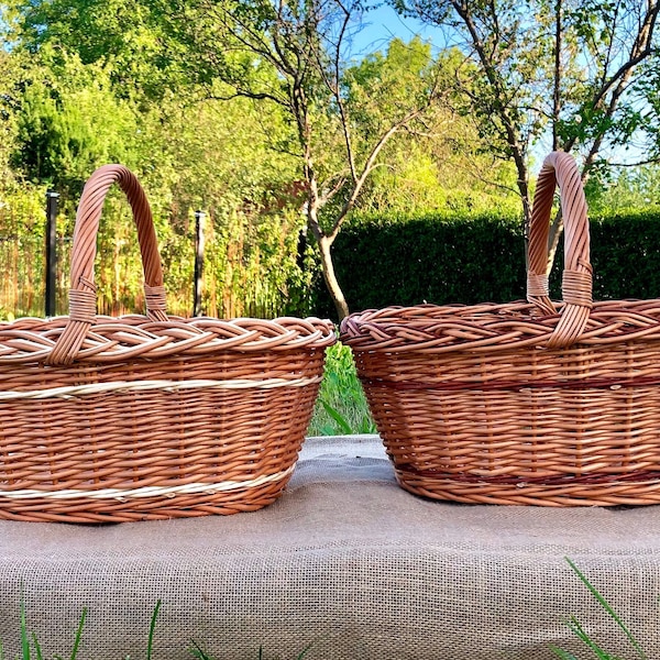 Wicker Basket 100% handmade, willow, shopping basket, picnic, decoration, Polish workout