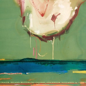 Authentic Helen Frankenthaler exhibition poster from the 1980's - original museum print - female artist abstract impressionist colour field