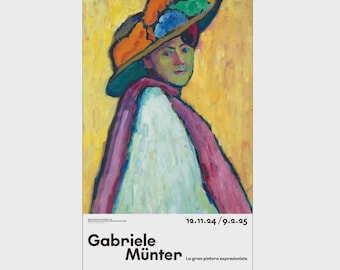Authentic Gabriele Münter exhibition poster – Poster Portrait of Marianne von Werefkin – official museum print