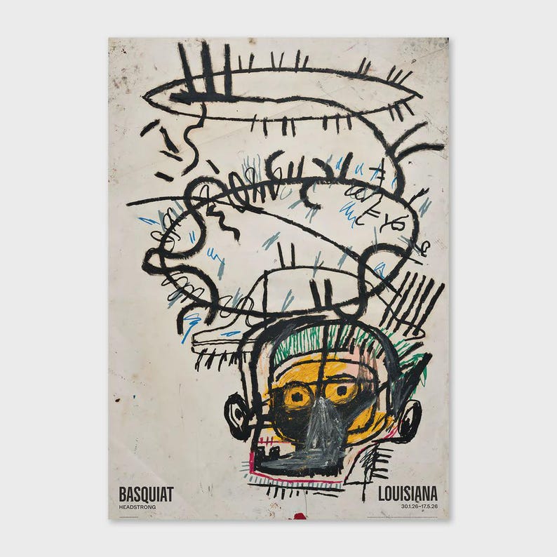 Authentic Jean-michel Basquiat Exhibition Poster - Ah... Youth ...