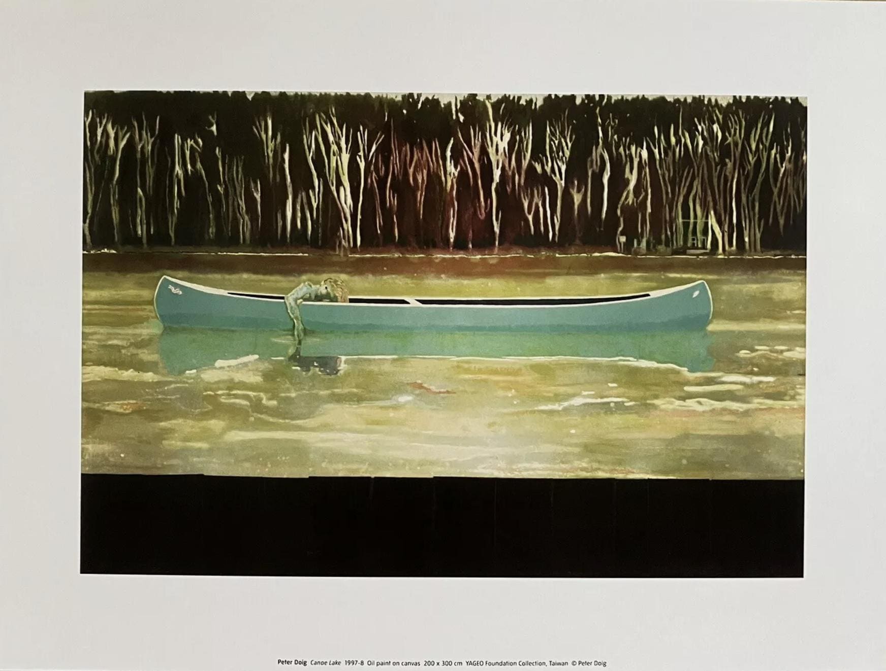 Authentic Peter Doig exhibition print - Canoe Lake - official museum poster from the great painter