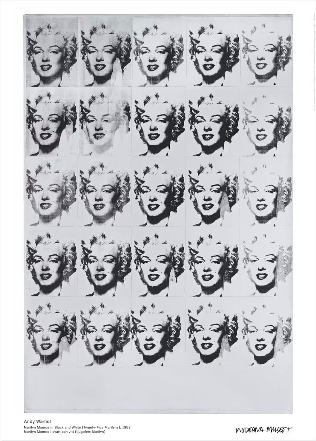 Original Andy Warhol Museum Poster - Marilyn in Black and White