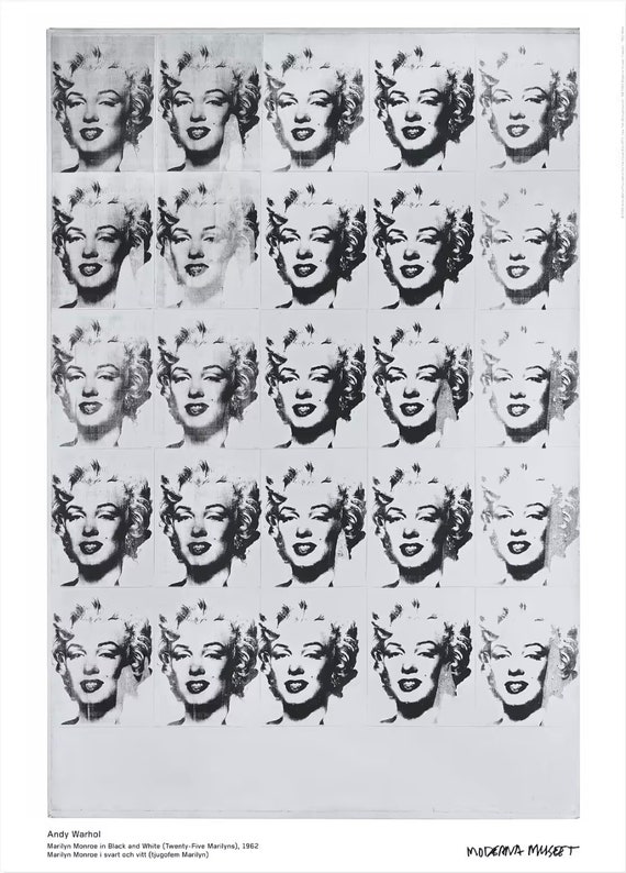 Original Andy Warhol Museum Poster - Marilyn in Black and White