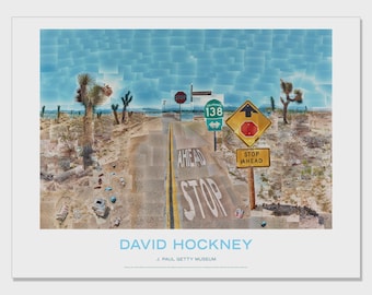 Authentic David Hockney exhibition poster - Pearblossom Hwy., 11-18th April 1986, #2 - official museum print