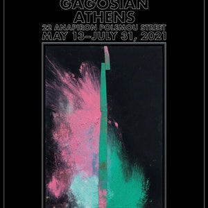 Original Sterling Ruby utställningsaffisch - Skryt mot stjärnorna - autentiskt museumstryck rosa och grönt