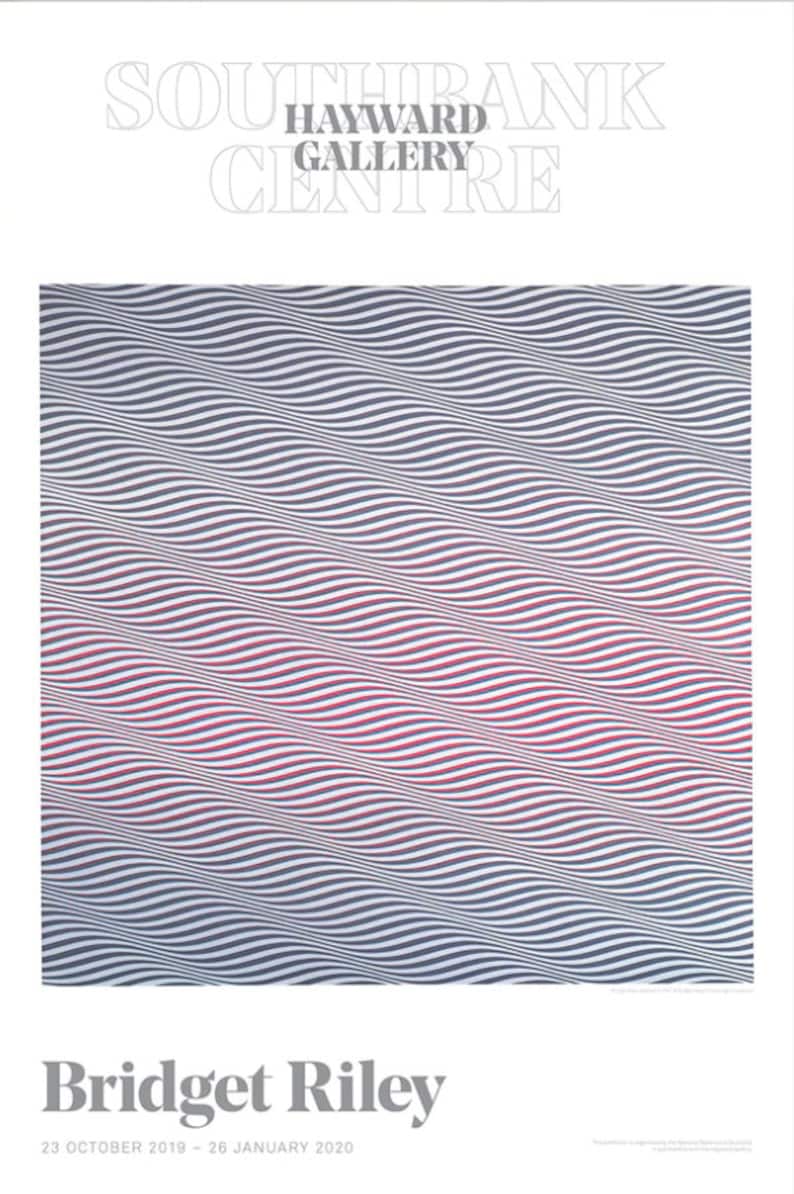 Bridget Riley Exhibition Poster - Paean - Stunning Museum Print by the ...