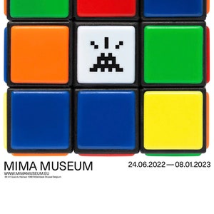 Authenitc Invader Print - Rubikcubist - Rubik's Cube - Street Art / Banksy - Impresionante póster original