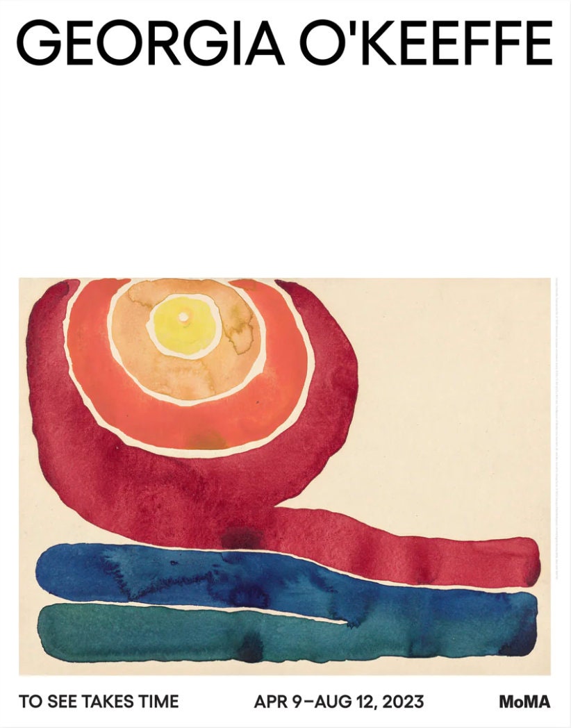 Rare Vintage Georgia O’Keeffe MOMA Art Exhibition Poster Rare Vintage Georgia O’Keeffe MOMA Art Exhibition Poster