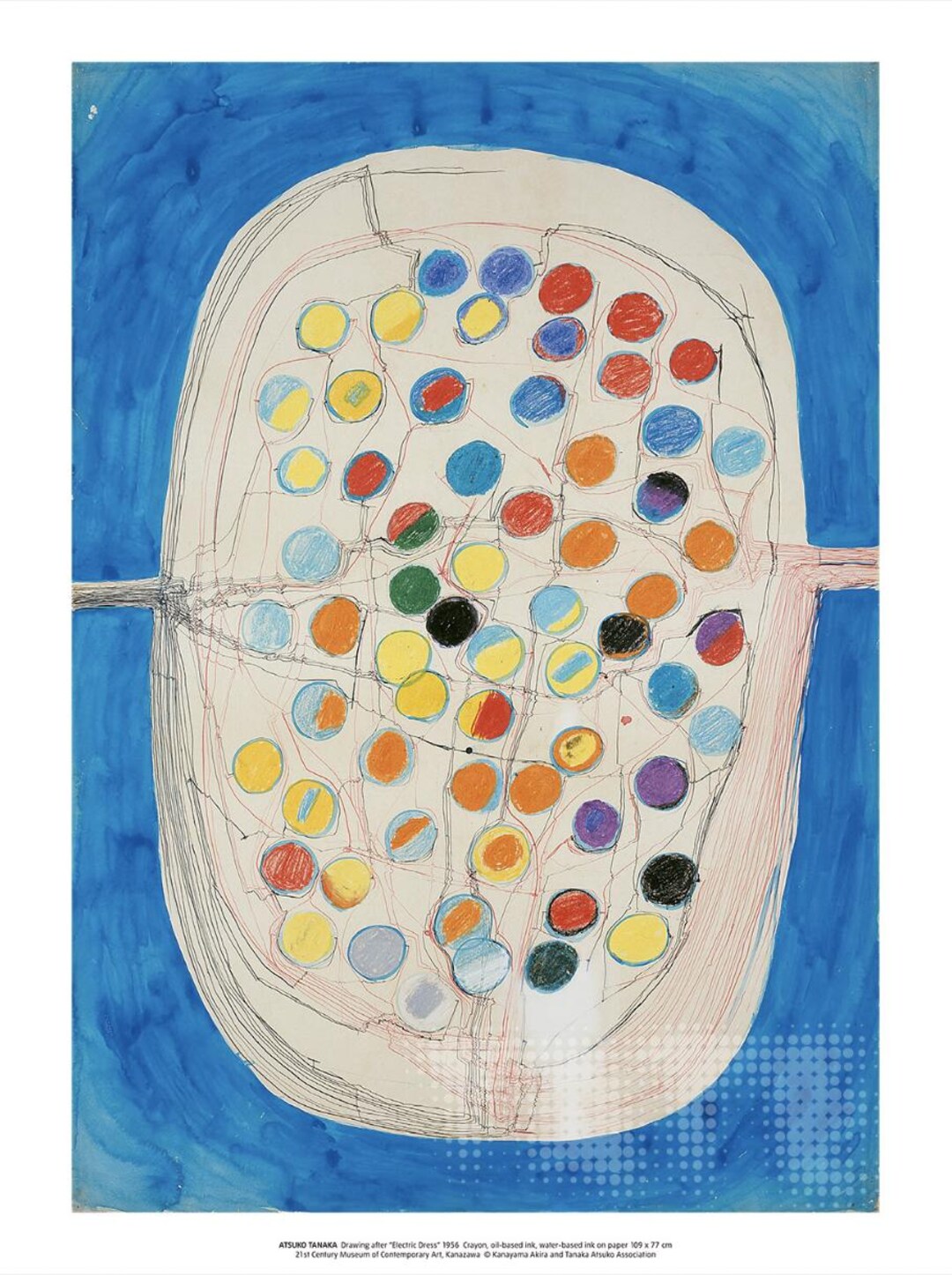 Official Atsuko Tanaka Exhibition Print - Electric Dress