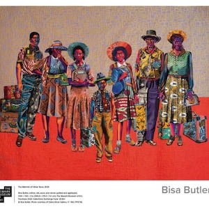 Cartel original de la exposición Bisa Butler - La calidez de otros hijos - impresionante impresión de museo, colcha, arte afroamericano