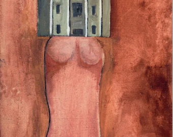 Authentic Louise Bourgeois exhibition poster - Femme Maison / Women's House - original museum print female artist