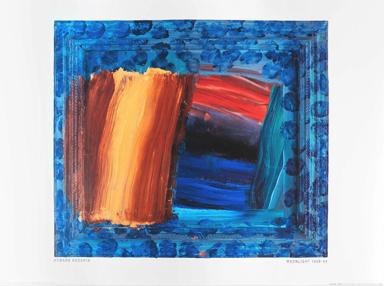 Howard Poster Original Howard Hodgkin 1990's Vintage Poster - Moonlight - Fabulous ...