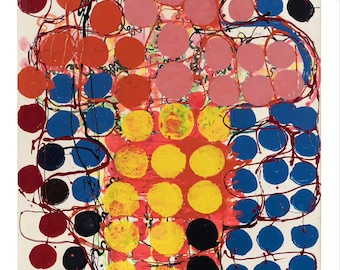 Fotografía original de la exposición Atsuko Tanaka - Obra - Impresionante cartel de museo - Artista femenina japonesa de vanguardia Gutai