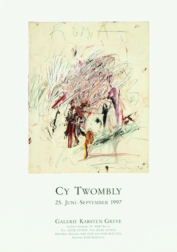 Cy Twombly Vintage Gallery Exhibition Print Ad Framed Art Cy Twombly Vintage Gallery Exhibition Print Ad Framed Art