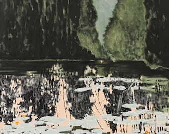 Original Mamma Andersson Exhibition Poster - Pond - Museum Original Mamma Andersson Exhibition Poster - Pond - Museum
