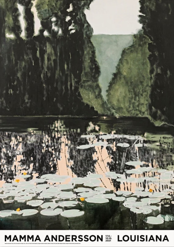 Original Mamma Andersson Exhibition Poster - Pond - Museum Print