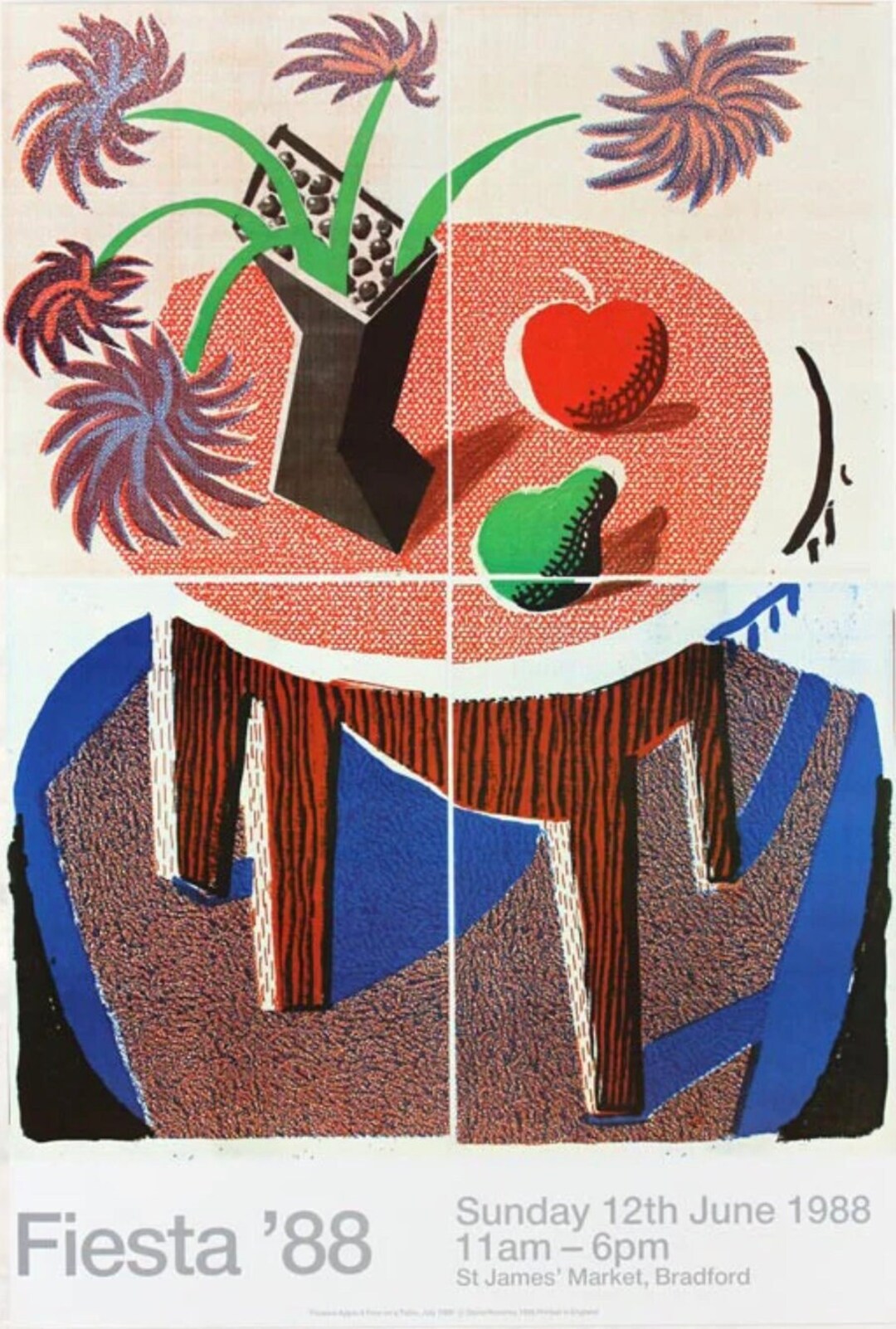 80 年代のデイヴィッド ホックニー展のオリジナル ポスター
