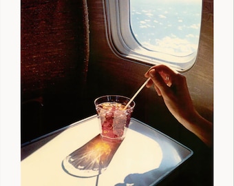 Original William Eggleston Exhibition poster - Los Alamos - Plane Drink Window - Authentic Museum Print