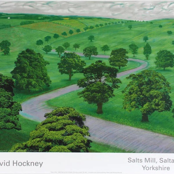 Originele David Hockney-tentoonstellingsfoto - Green Valley - prachtige museumafdruk authentieke kwaliteit - Yorkshire