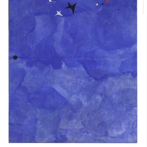 Cartel original de la exposición Joan Miró - Tête de paysan catalan - impresionante impresión de museo de una de sus pinturas