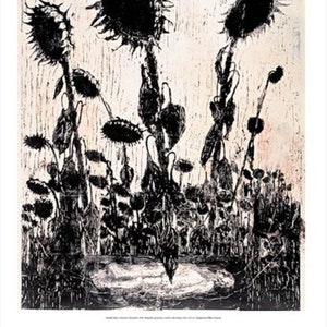 Cartel original de la exposición de Anselm Kiefer - Girasoles - Impresionante impresión de museo