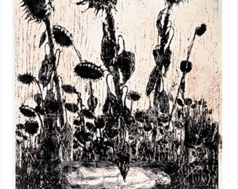 Original Anselm Kiefer exhibition poster - Sunflowers - Stunning museum print