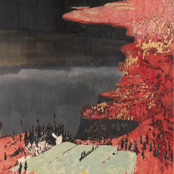 Cartel original de la exposición Mamma Andersson - Dagen Efter (el día después) - artista paisajista sueca