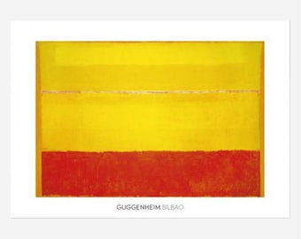 Autentico poster della mostra "Senza titolo" di Mark Rothko.
