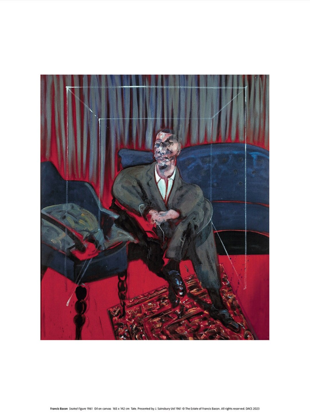 Authentic Francis Bacon Exhibition Poster Seated Figure Stunning