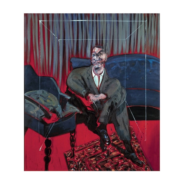 Authentieke Francis Bacon tentoonstellingsposter - zittende figuur - prachtige museumprint