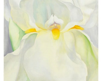 Original Georgia O'Keefe exhibition poster - White Iris - Authentic museum print