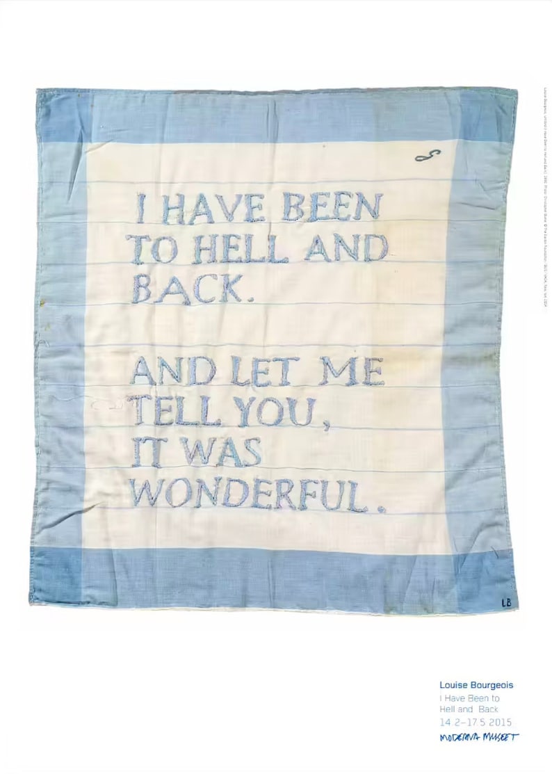Original Louise Bourgeois utställningsaffisch - Jag har varit i helvetet och tillbaka - Fantastisk museiväggkonst bild 1