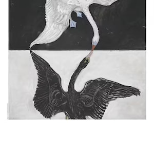 Authentic Hilma af Klint exhibition poster - The Swan No. 1 - stunning museum print - abstract female artist