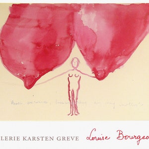 Cartel original vintage de Louise Bourgeois - Esos son míos porque son mis madres - Auténtico museo impreso arte de pared artista femenina bebé