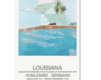Authentic David Hockney print - Pool With Steps - Stunning Original Museum Poster