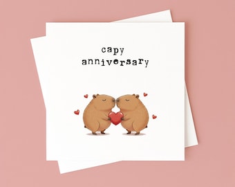 Capybara Anniversary Card