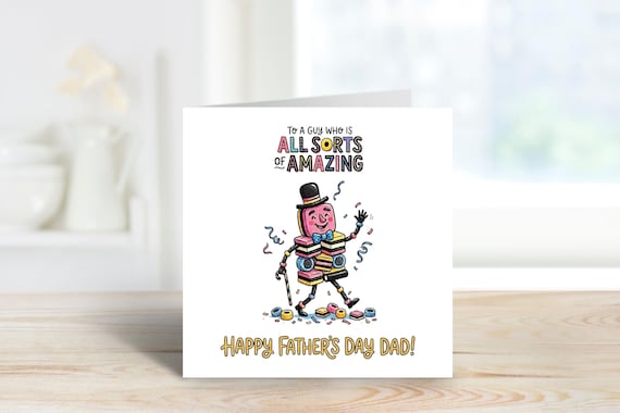 Dad Father’s Day Card, For Dad, Liquorice Allsorts
