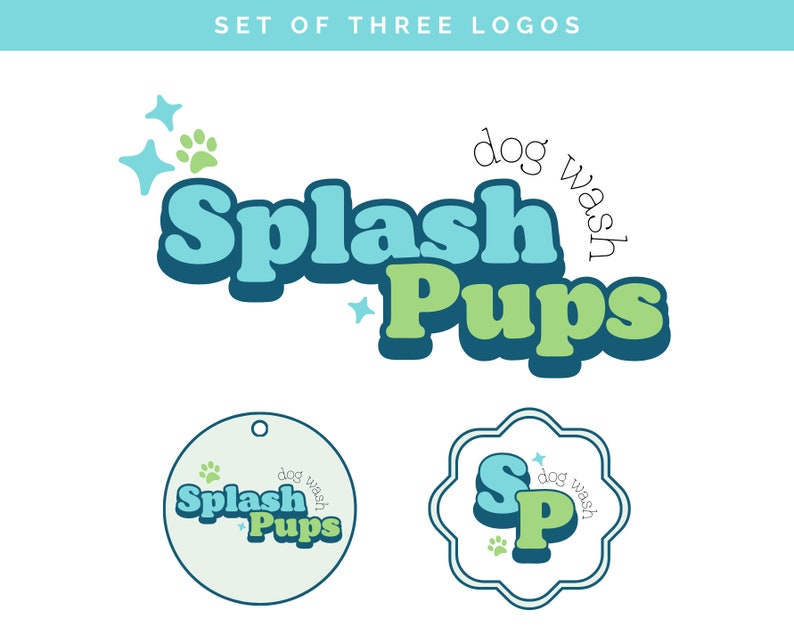 Dog Wash Logo Design Template Canva Editable Logo Design Etsy