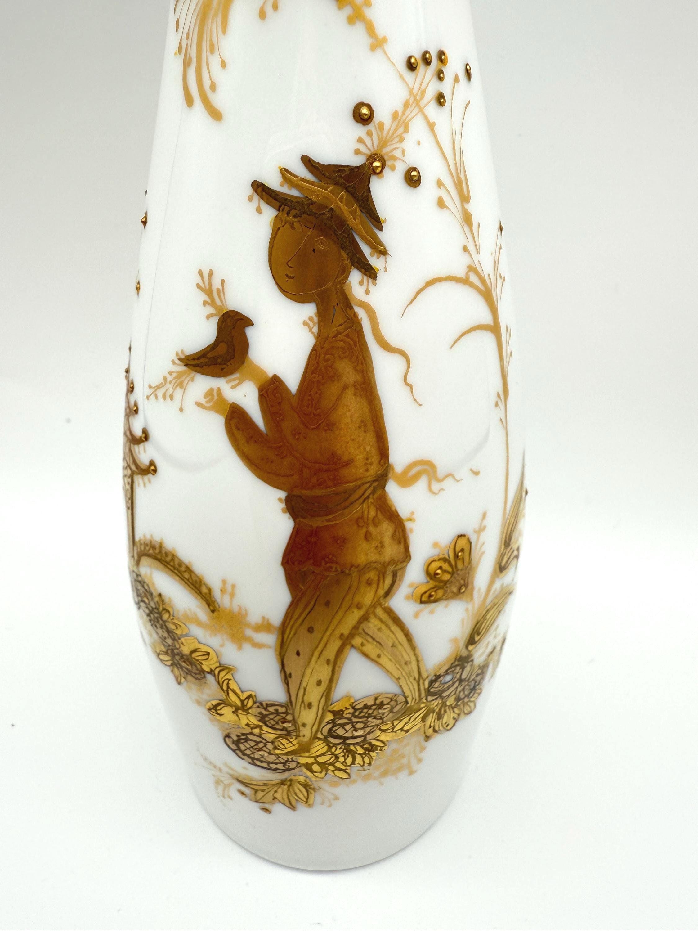 Rosenthal × Bjorn Wiinblad 花瓶 Bjorn Wiinblad for Rosenthal, porcelain vase with gold