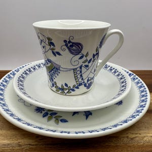 Figgjo Flint of Norway.  LOTTE Trio set, Cup/Saucer/Plate. Turi design. Scandinavian. 2 sets available.