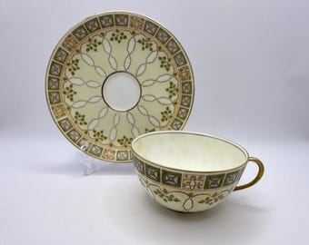 Royal Doulton, ‘Robert Allen’ handgemaltes Design. England. Tee Duo. RA6218. Art Deco Stil. c.1906.