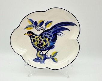 Royal Copenhagen of Denmark, 'Blue Pheasant', gewölbte Porzellanschale.  16cm. Christian Joachim.