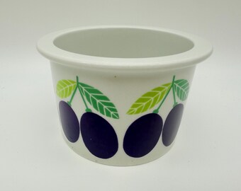 Arabia of Finland, 'Pomona Plum' Marmeladen- / Zuckerglas. Jahrgang,1960er Jahre. MCM. Ohne Deckel.
