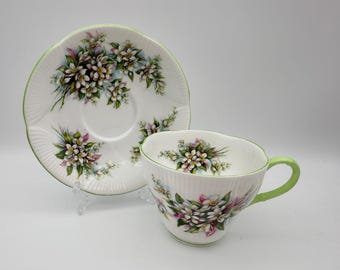 Royal Albert,Blossom Time Series, ‘Orangenblüten’. Knochenporzellan. Hergestellt in England. 1960er Jahre.