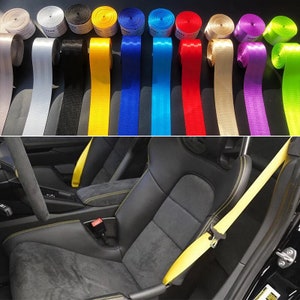 Custom Stitched Car Seatbelt | JDM Seatbelt | Performance Car | Gift For Him | Car Lover Gift