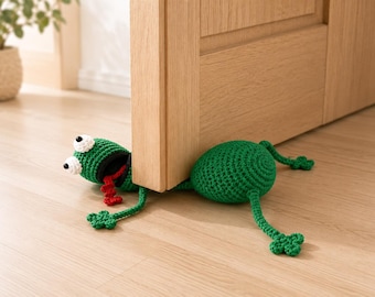Crochet Frog Door Stopper  Door Stop  Frog Door Stop  Crochet Frog  Frog  Crochet Frog  Pattern only