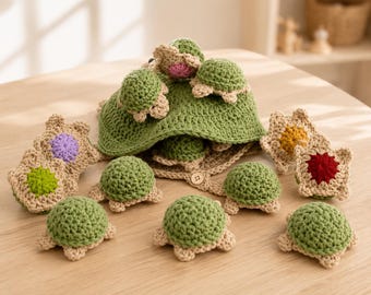 The ORIGINAL Turtle memory game PATTERN English pdf ORIGINAL stitched by shari pattern